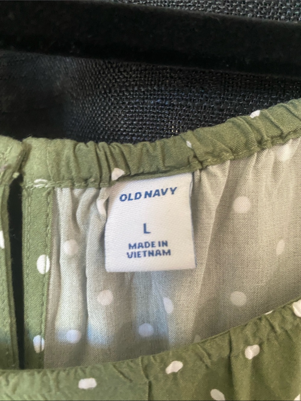 Old Navy Olive Green Polka Dot Romper - Picture 2 of 6